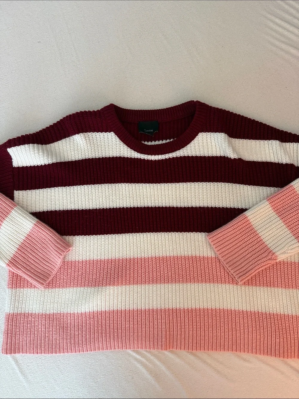VICI Striped Color Block Crewneck Sweater Bundle - Lumière Size M - Picture 3 of 7